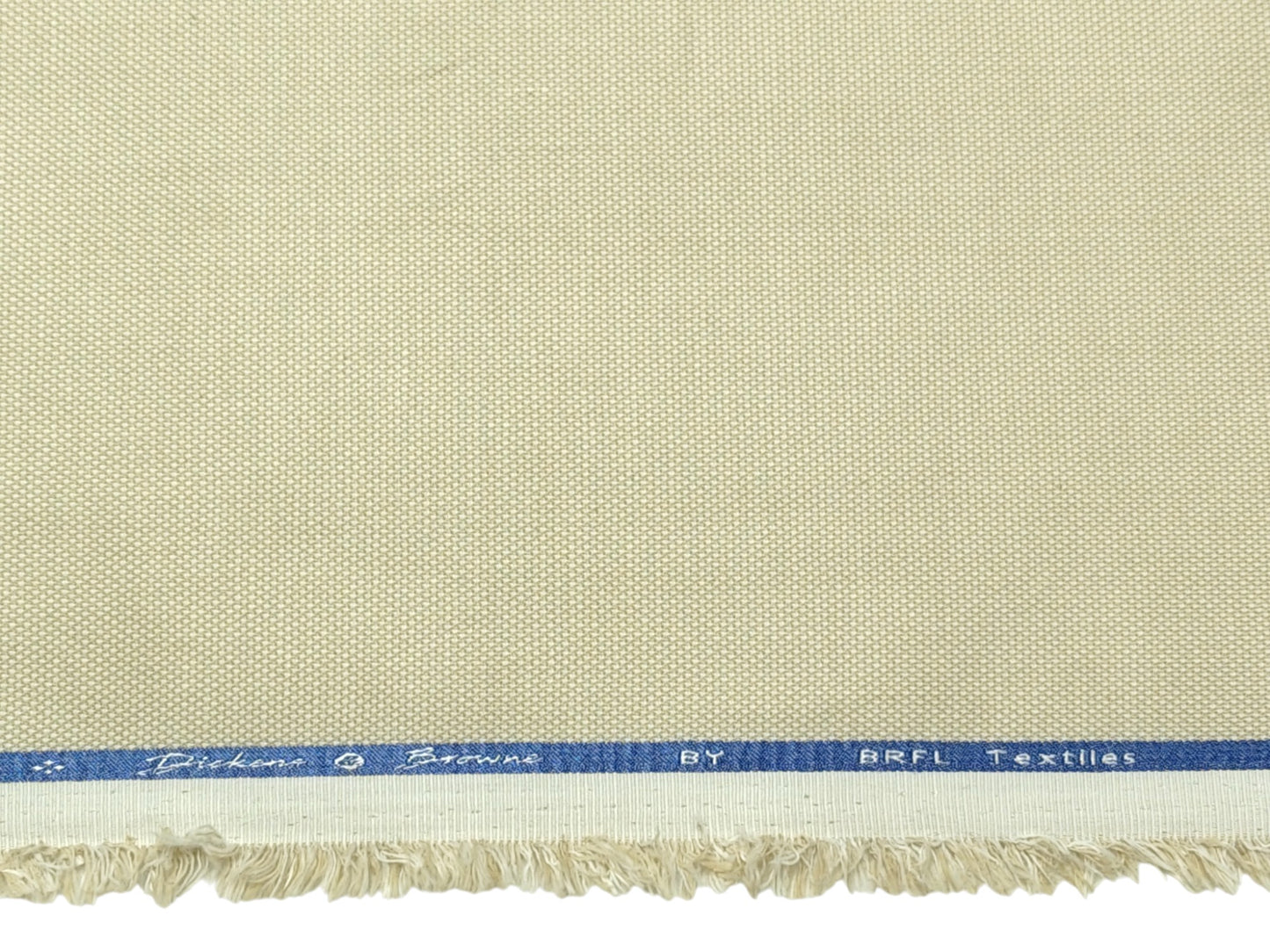 Dickens & Browne 100% Cotton Stretch Suiting Fabric (Beige Cream, Textured)