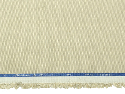 Dickens & Browne 100% Cotton Stretch Suiting Fabric (Beige Cream, Textured)