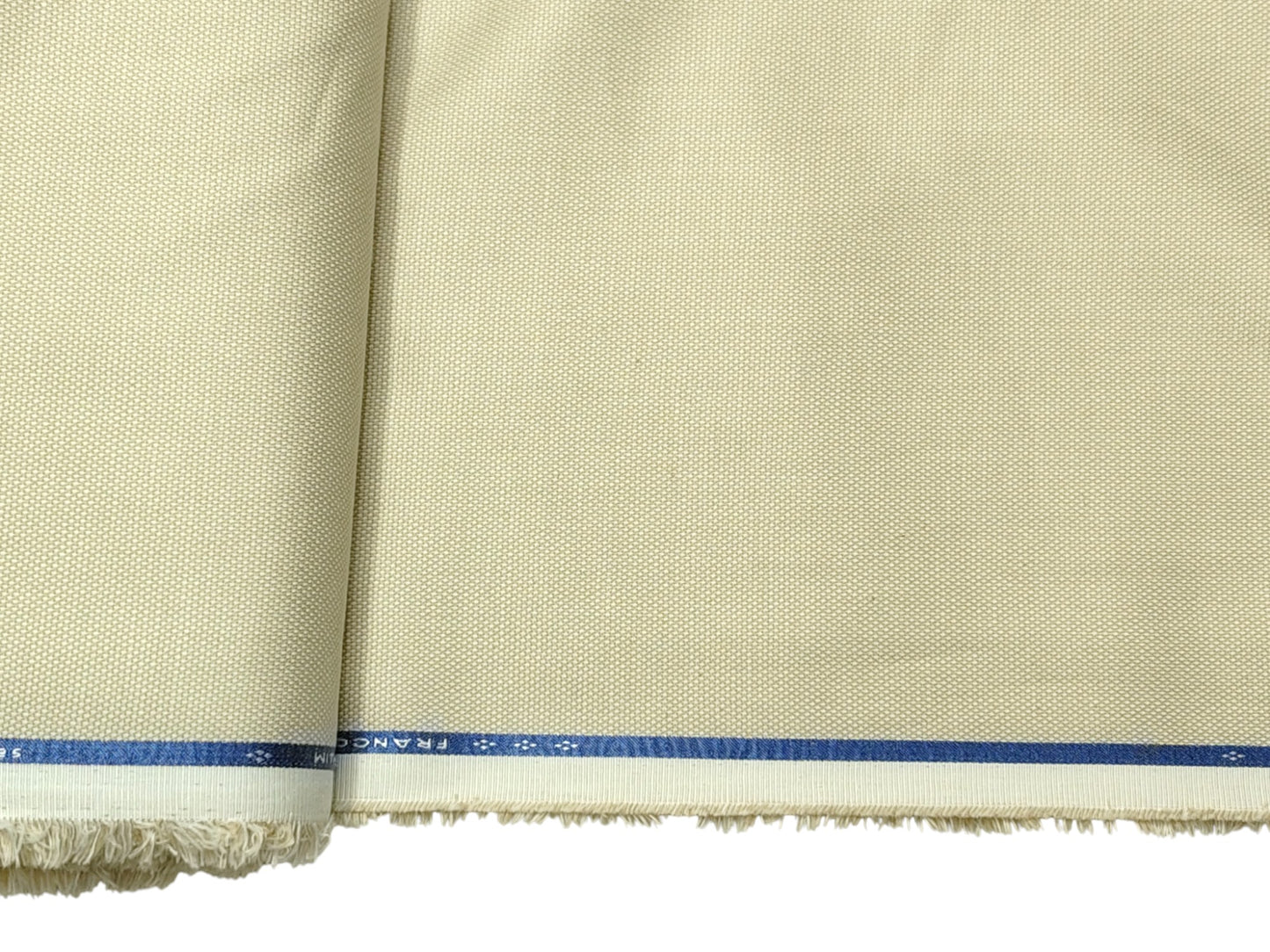 Dickens & Browne 100% Cotton Stretch Suiting Fabric (Beige Cream, Textured)
