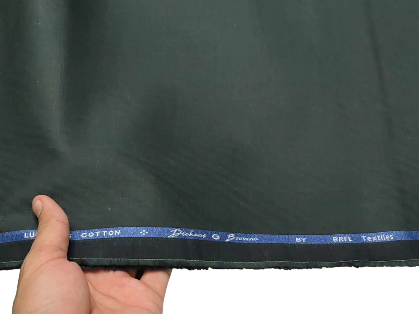 Dickens & Browne 100% Cotton Stretch Suiting Fabric (Bottle Green, Checks)