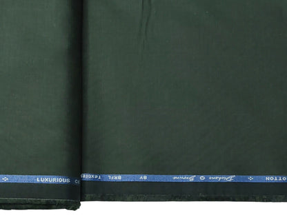 Dickens & Browne 100% Cotton Stretch Suiting Fabric (Bottle Green, Checks)