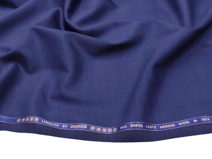 Raymond Luxolite 70% Wool Super 120's Suiting Fabric (Blue, Checks)
