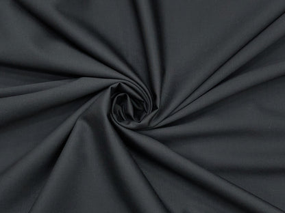 Raymond Elanza Collection 70% Wool Super 120's Suiting Fabric (Black, Plain Weave)