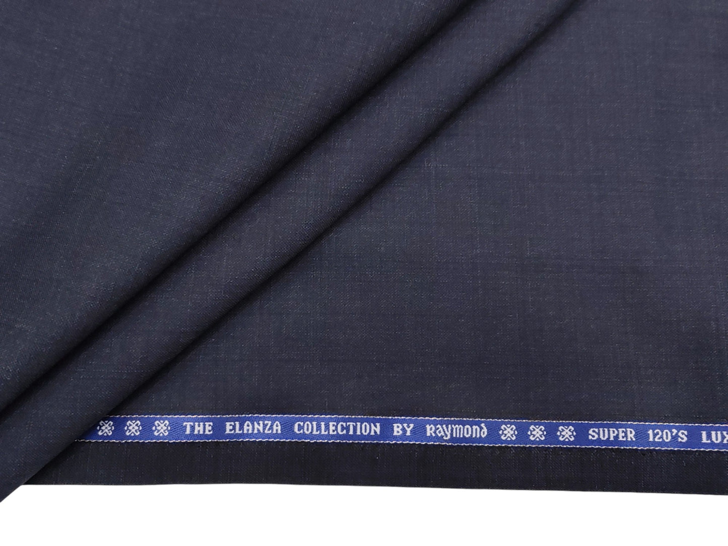 Raymond The Elanza Collection 70% Wool Super 120's Suiting Fabric (Blueish Grey, Self Design)