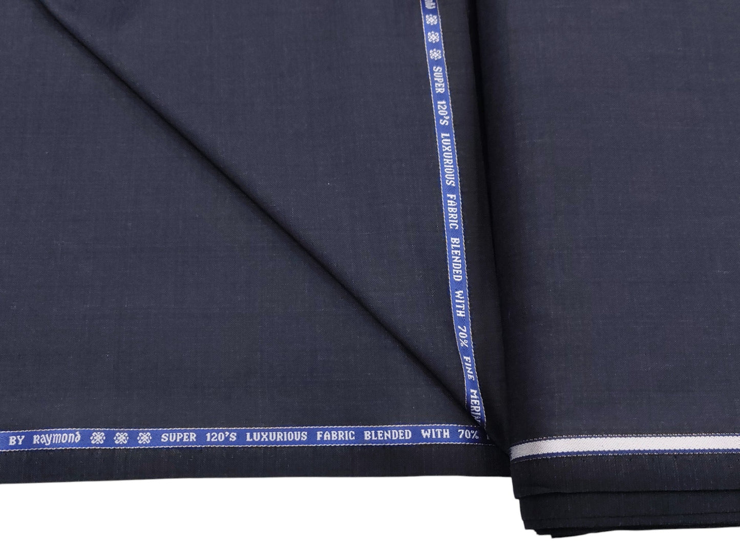 Raymond The Elanza Collection 70% Wool Super 120's Suiting Fabric (Blueish Grey, Self Design)