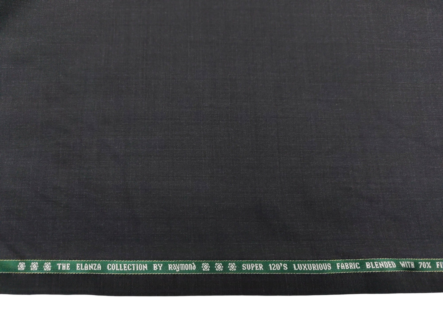 Raymond The Elanza Collection 70% Wool Super 120's Suiting Fabric (Charcoal Grey, Self Design)
