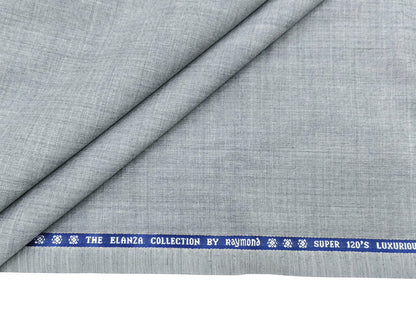 Raymond The Elanza Collection 70% Wool Super 120's Suiting Fabric (Light Grey, Self Design)