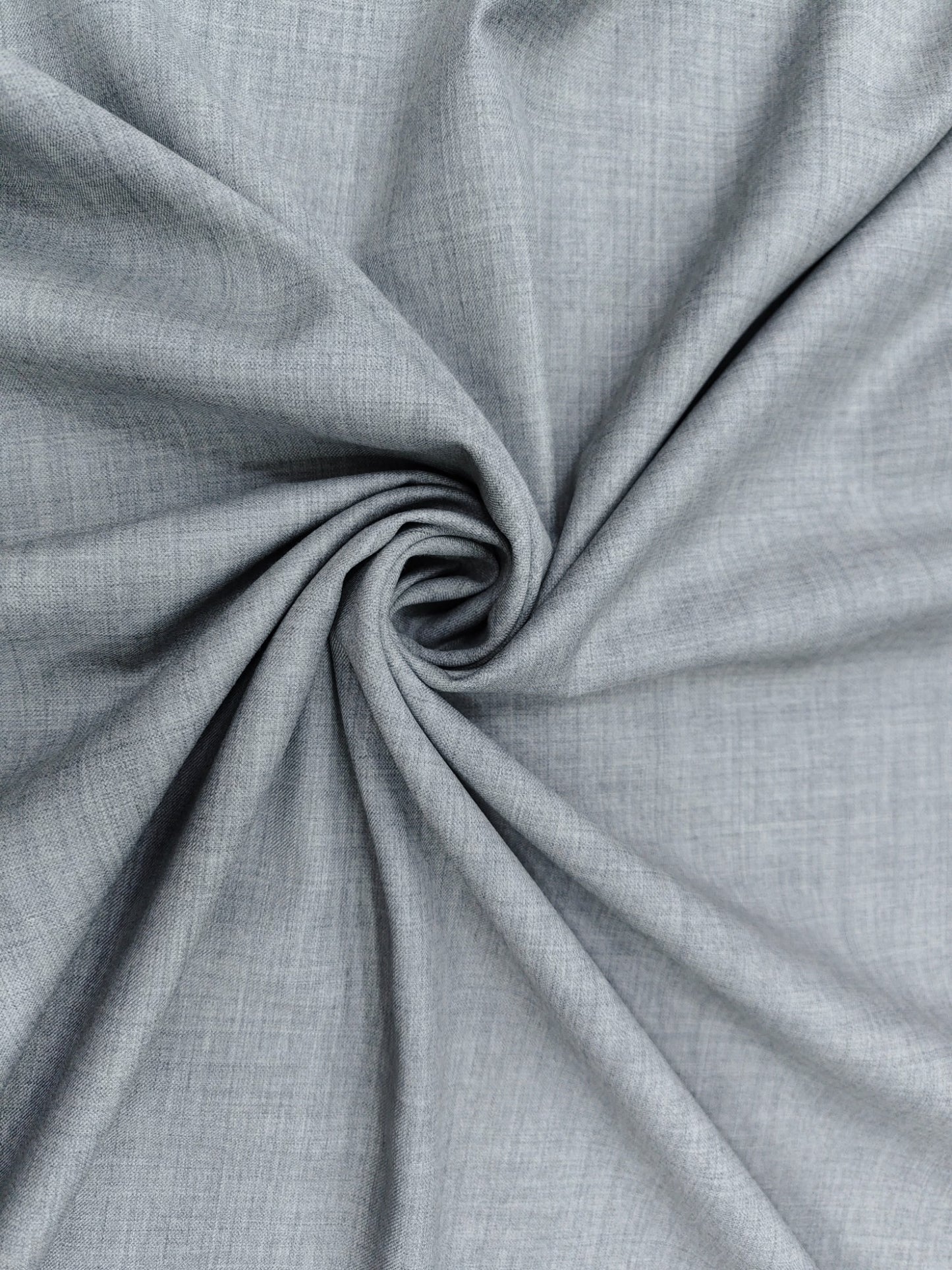 Raymond The Elanza Collection 70% Wool Super 120's Suiting Fabric (Light Grey, Self Design)