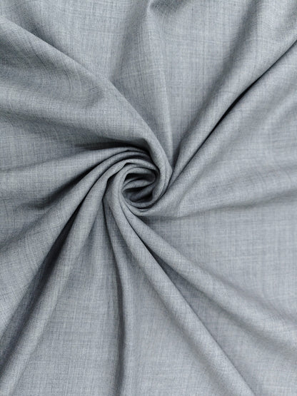 Raymond The Elanza Collection 70% Wool Super 120's Suiting Fabric (Light Grey, Self Design)