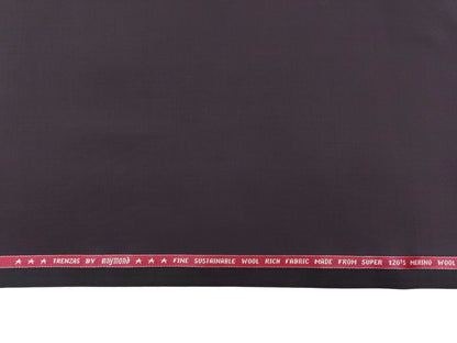 Raymond Trenzas 70% Wool Super 120's Suiting Fabric (Wine, Plain Weave)