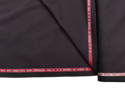 Raymond Trenzas 70% Wool Super 120's Suiting Fabric (Wine, Plain Weave)