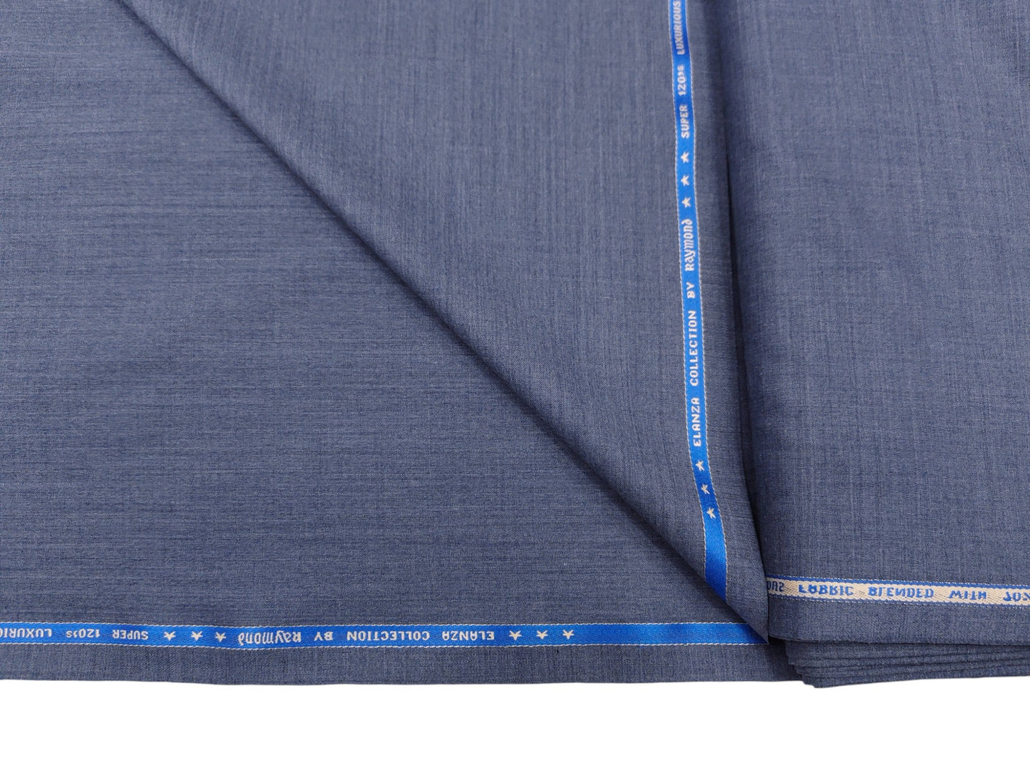 Raymond Elanza Collection 70% Wool Super 120's Suiting Fabric (Subtle Blue, Plain Weave)