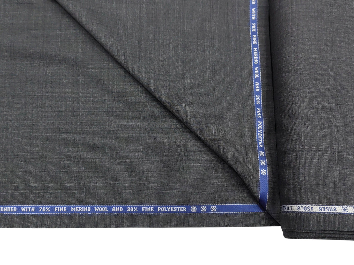 Raymond The Elanza Collection 70% Wool Super 120's Suiting Fabric (Gray, Self Design)
