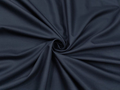 Canetti Italy Super 100's Merino Wool Blend Suiting Fabric (Navy BluePlain Weave)