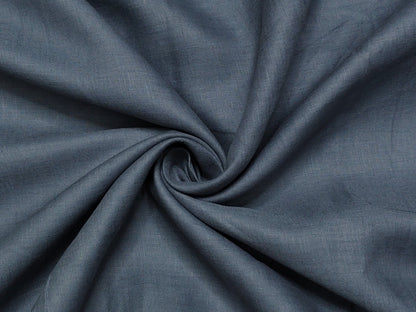 Arvind 100% Linen 60 Lea Shirting Fabric (Greyish Blue, Plain)