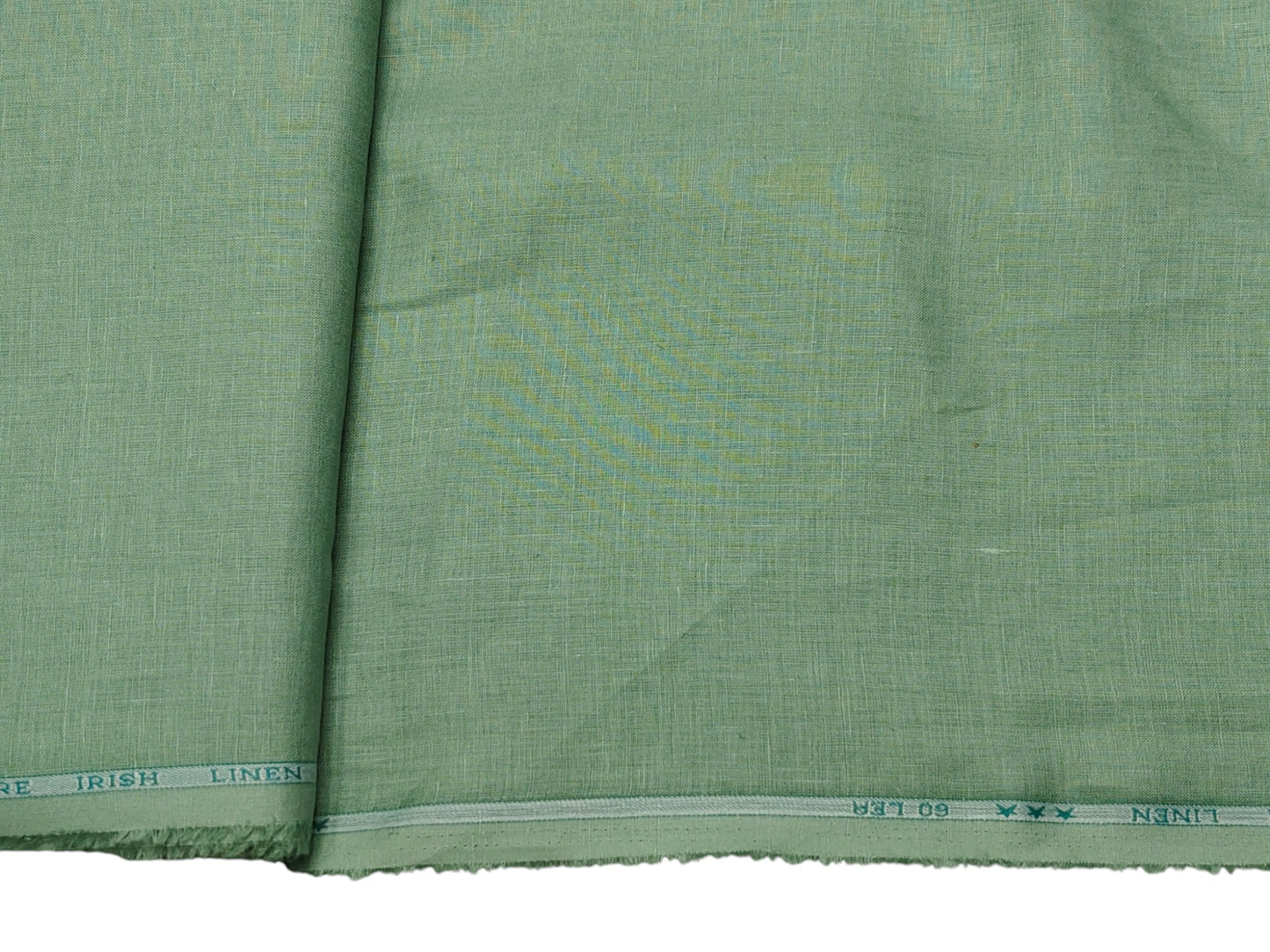 Arvind 100% Linen 60 Lea Shirting Fabric (Green, Plain)