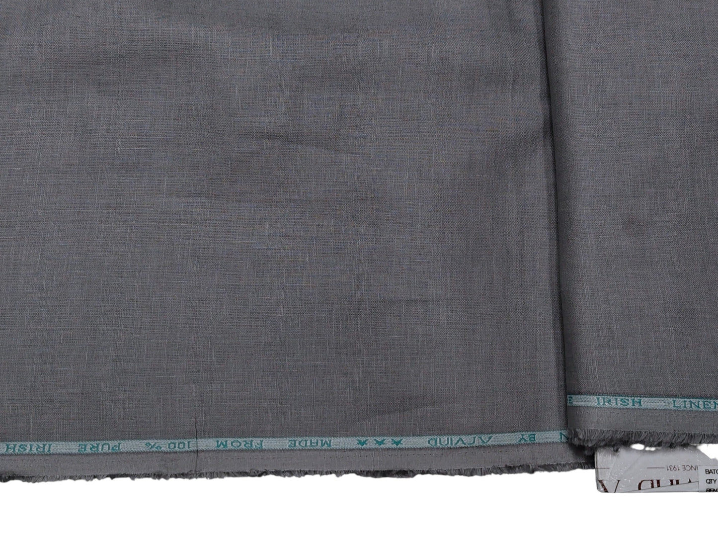Arvind 100% Linen 60 Lea Shirting Fabric (Grey, Plain)