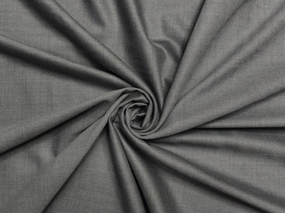 Raymond Expressions Super 100s Merino Wool Blend Suiting Fabric (Light Grey, Plain Weave)