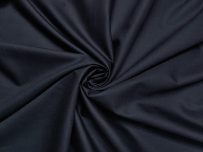 Georgia Gullini Super 150s Merino Wool Blend Suiting Fabric (Navy Blue, Plain Weave)