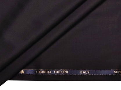 Georgia Gullini Super 160s Merino Wool Blend Suiting Fabric (Wine , Plain Weave)