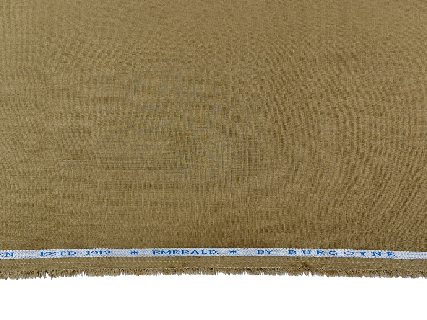 Burgoyne Emerald Irish Heritage Linen Shirting Fabric (Camel Brown, Plain Weave)