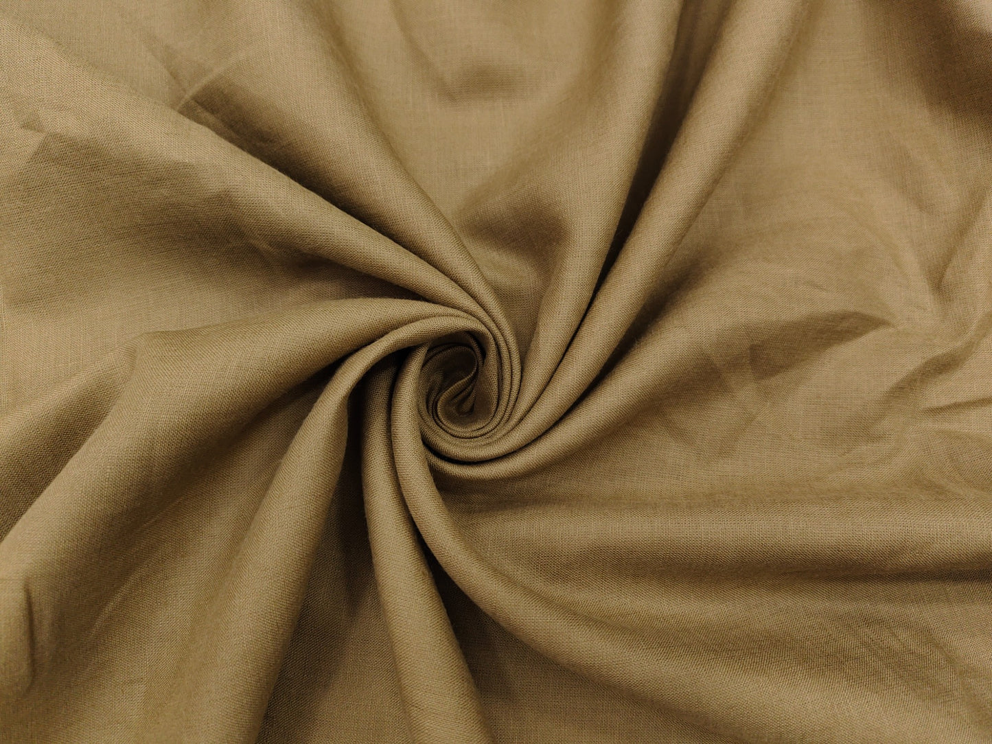 Burgoyne Emerald Irish Heritage Linen Shirting Fabric (Camel Brown, Plain Weave)