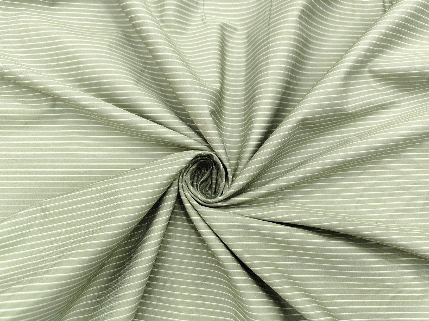 Giza House by Soktas 100/1 Premium Giza Cotton Shirting Fabric (Olive Green, Stripes)