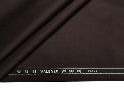 Valenzo 70% 180s Merino Wool Blend Suiting Fabric (Rich Wine, Self Design)