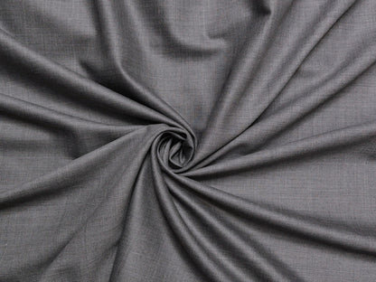 Valenzo 45% Ultrafine 150s Merino Wool Blend Suiting Fabric (Stone Gray, Self Design)