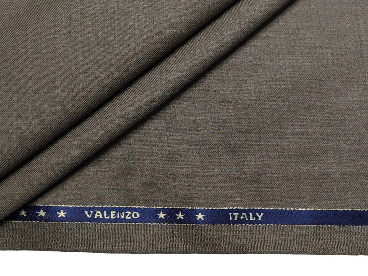 Valenzo 45% Ultrafine 150s Merino Wool Blend Suiting Fabric (Classic Brown, Self Design)