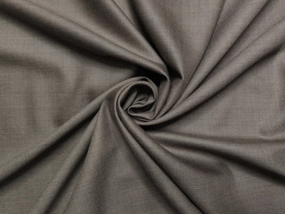 Valenzo 45% Ultrafine 150s Merino Wool Blend Suiting Fabric (Classic Brown, Self Design)