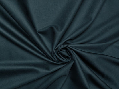 Valenzo 45% Ultrafine 150s Merino Wool Blend Suiting Fabric (Bottle Green, Self Design)