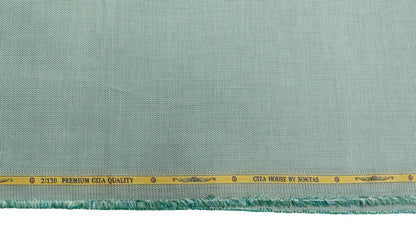 Giza House by Soktas 2/120 Premium Giza Cotton Shirting Fabric (Green, Patterned)