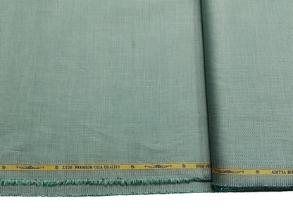 Giza House by Soktas 2/120 Premium Giza Cotton Shirting Fabric (Green, Patterned)