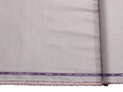 Giza House by Soktas 2/80 Finest Giza Cotton Shirting Fabric (Wine & White, Box Patterned)