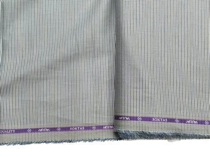 Giza House by Soktas Premium Giza Cotton Shirting Fabric (Grey Patterned)