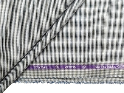 Giza House by Soktas Premium Giza Cotton Shirting Fabric (Grey Patterned)