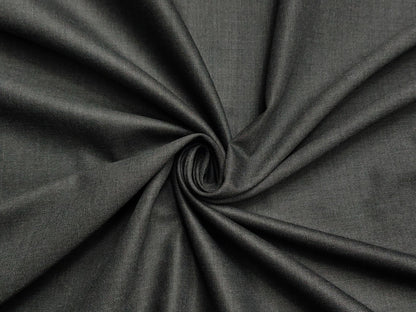 Raymond Magnum Merino Wool Blend Suiting Fabric (Dark Grey, Plain Weave)