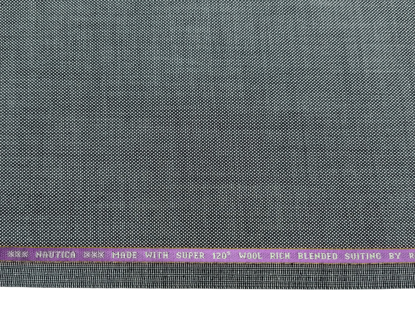 Raymond Nautica Super 120s Merino Wool Blend Suiting Fabric (Grey, Patterned)
