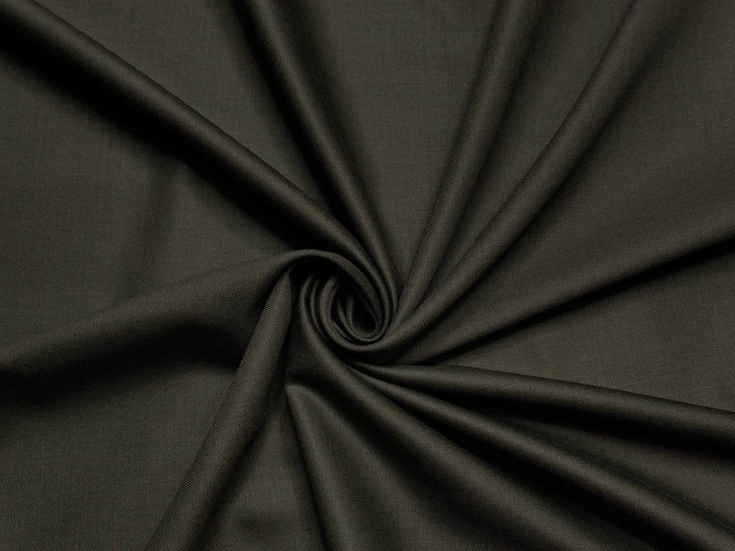 Raymond Magnum Merino Wool Blend Suiting Fabric (Deep Olive Green, Plain Weave)
