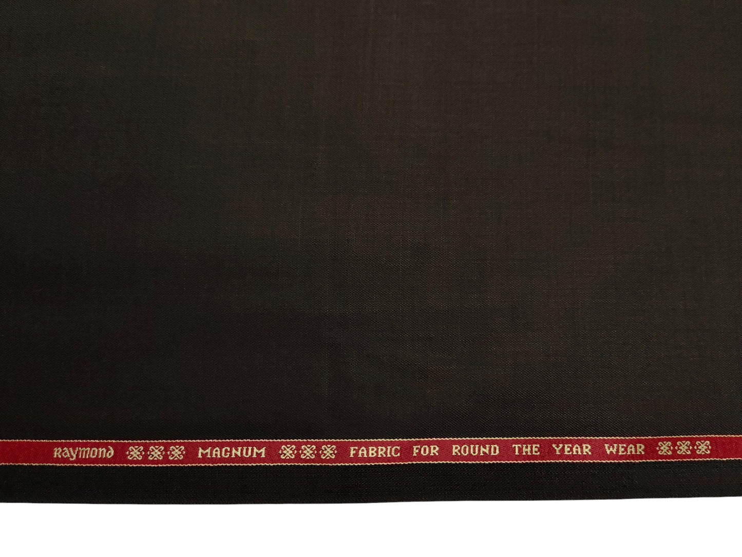 Raymond Magnum Merino Wool Blend Suiting Fabric (Dark Brown, Plain Weave)