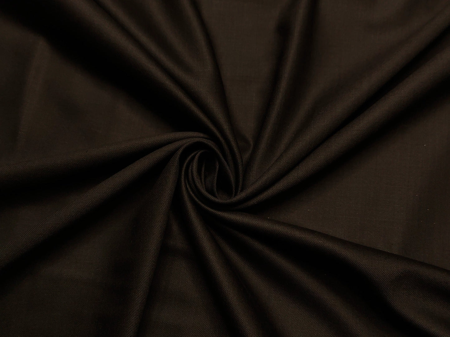 Raymond Magnum Merino Wool Blend Suiting Fabric (Dark Brown, Plain Weave)