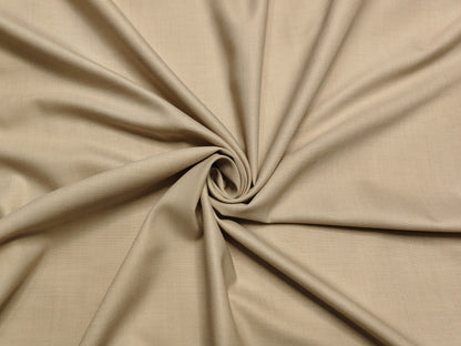 Raymond Magnum Merino Wool Blend Suiting Fabric (Cream, Plain Weave)