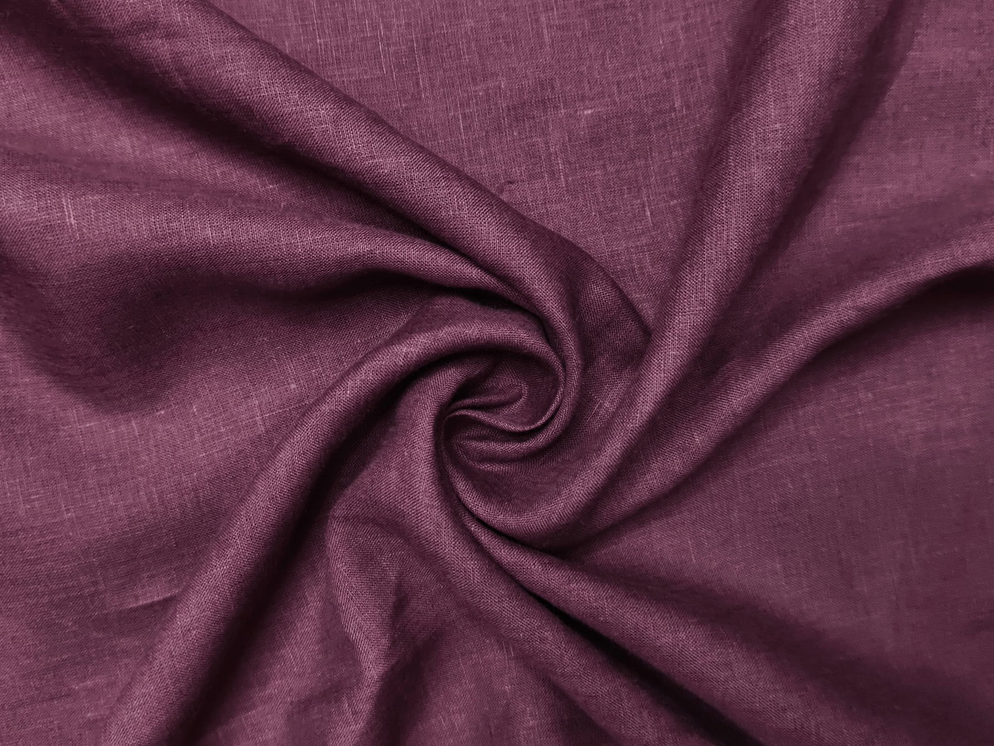 100% Pure European Linen 60 LEA Shirting Fabric (Deep Plum, Plain Weave)