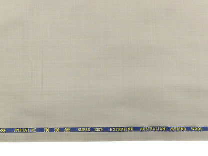 Cavalero Italy 60% Wool Super 130s Extrafine Australian Merino Wool Blend Suiting Fabric (Stone Beige, Plain Weave)