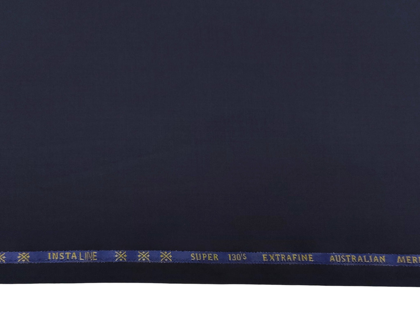 Cavalero Italy 60% Wool Super 130s Extrafine Australian Merino Wool Blend Suiting Fabric (Navy Blue, Plain Weave)