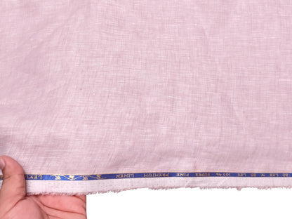 100% Pure European Linen 80 LEA Shirting Fabric (Soft Lilac, Plain Weave)