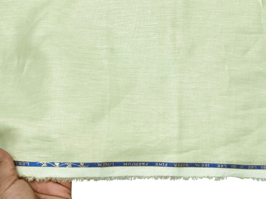 100% Pure European Linen 80 LEA Shirting Fabric (Lemon Yellow, Plain Weave)
