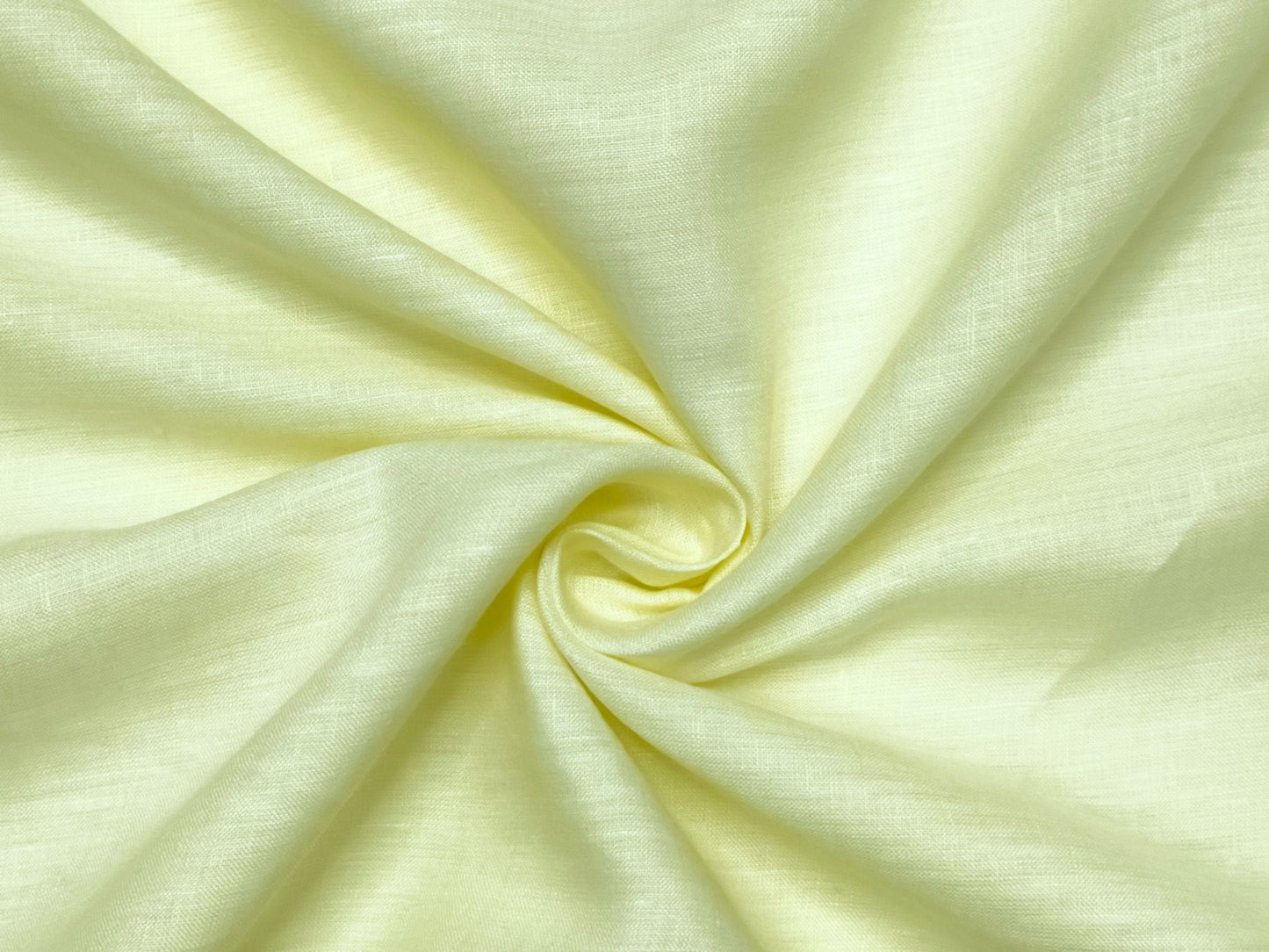 100% Pure European Linen 80 LEA Shirting Fabric (Lemon Yellow, Plain Weave)