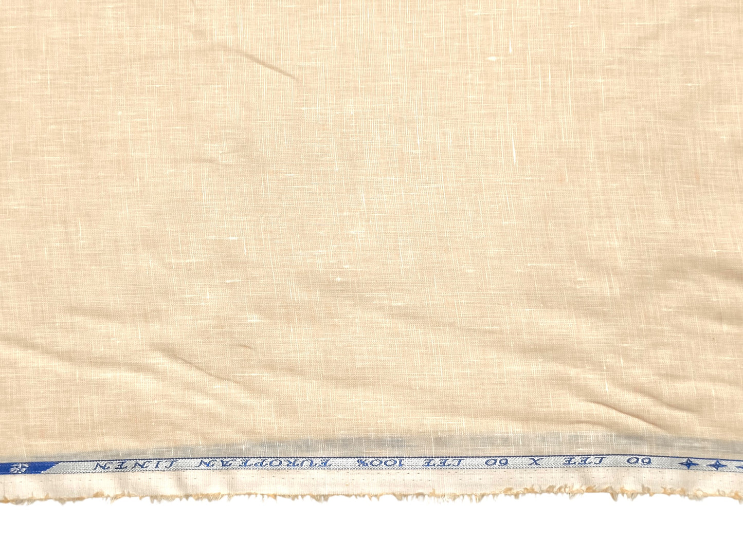 100% Pure European Linen 60 LEA Shirting Fabric (Peach, Plain Weave)